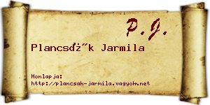 Plancsák Jarmila névjegykártya